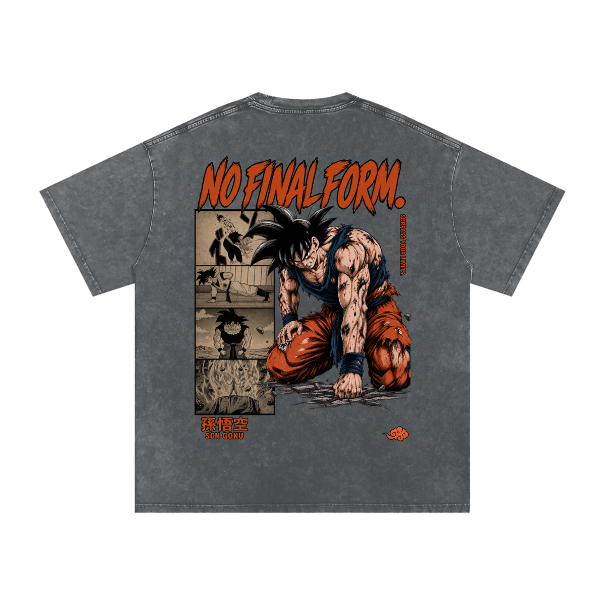 Goku Washed Oversized Cotton T-Shirt
