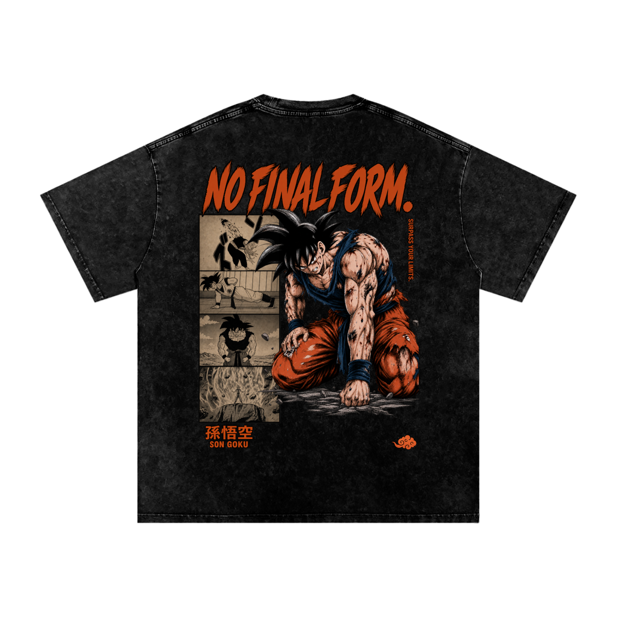 Goku Washed Oversized Cotton T-Shirt