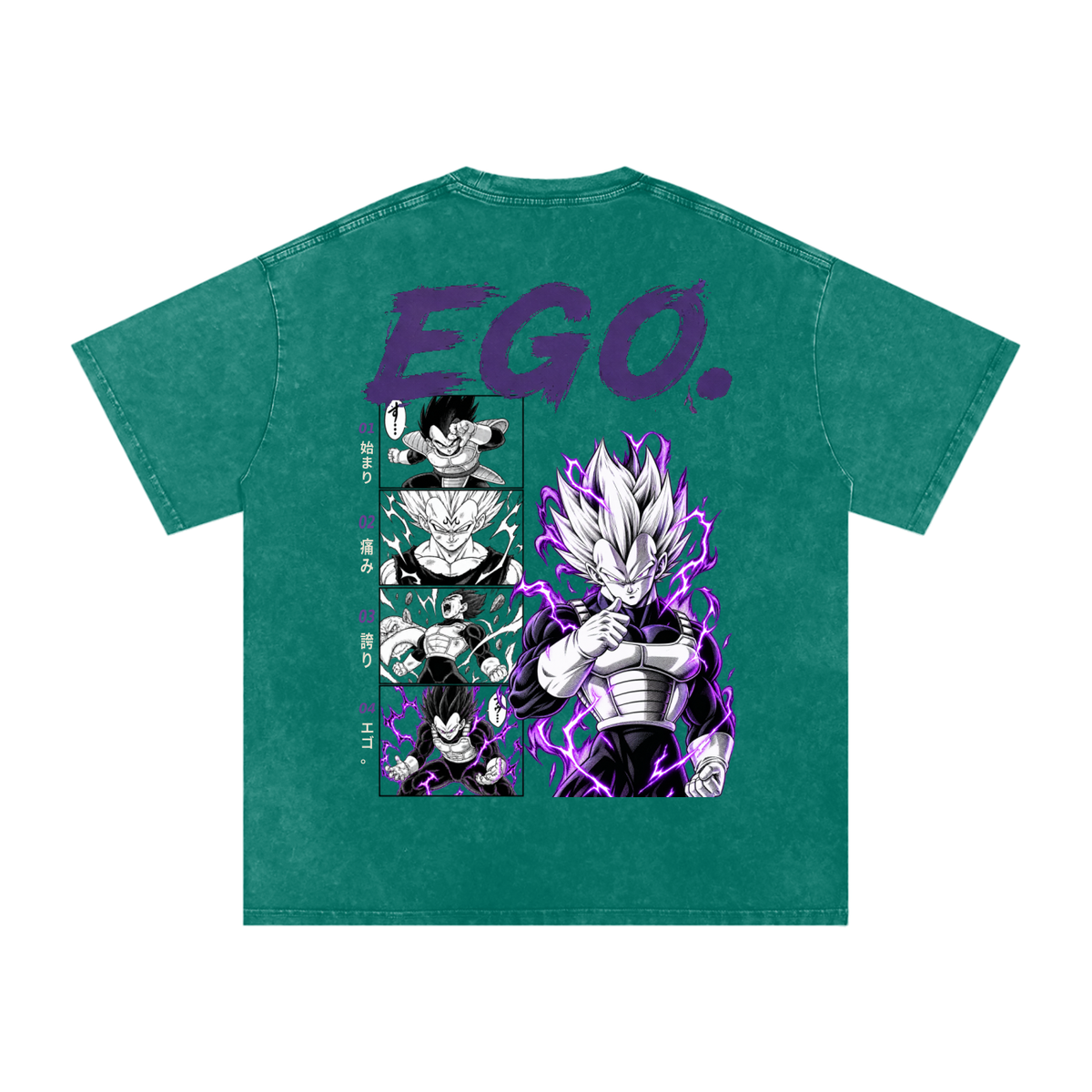 Vegeta Washed Oversized Cotton T-Shirt