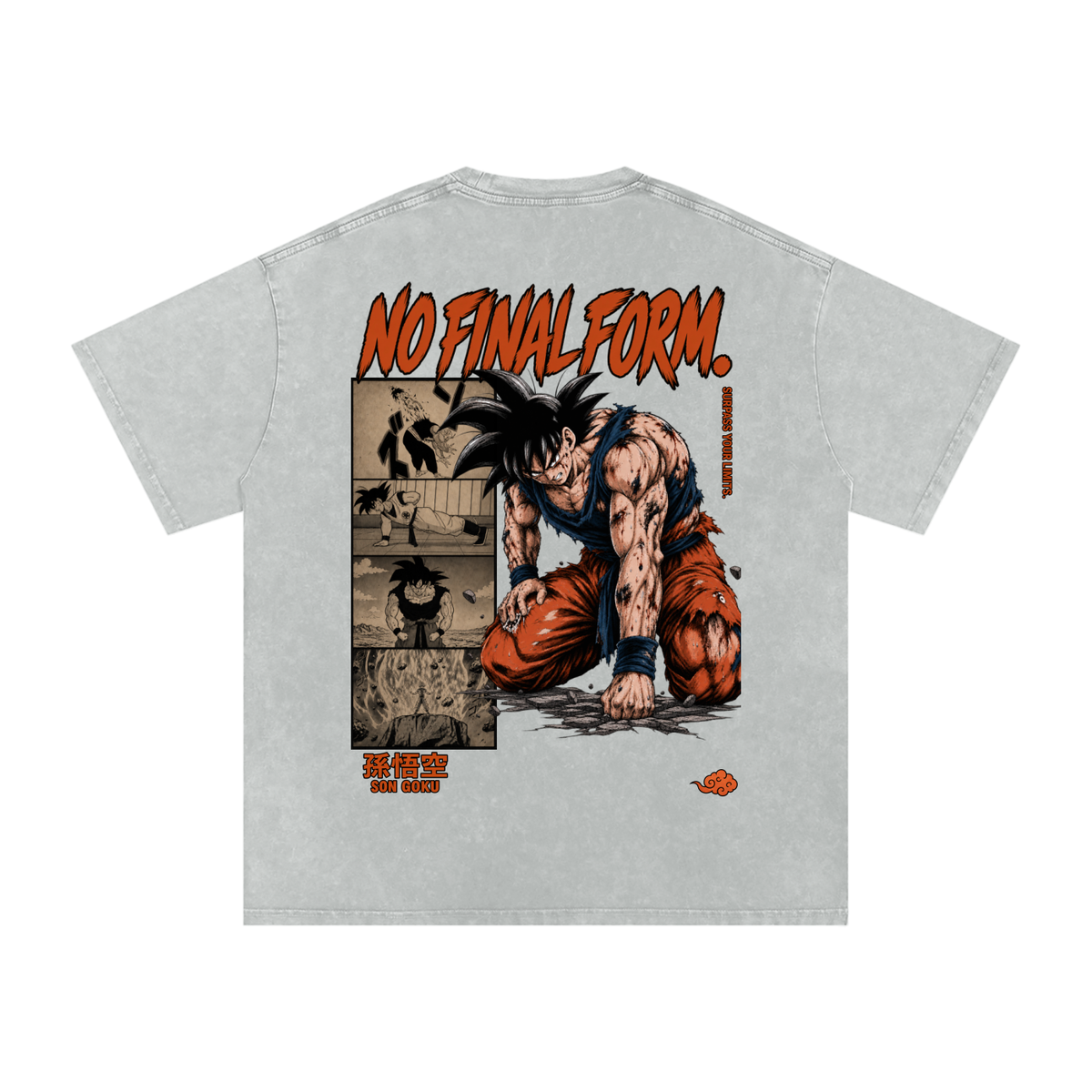 Goku Washed Oversized Cotton T-Shirt