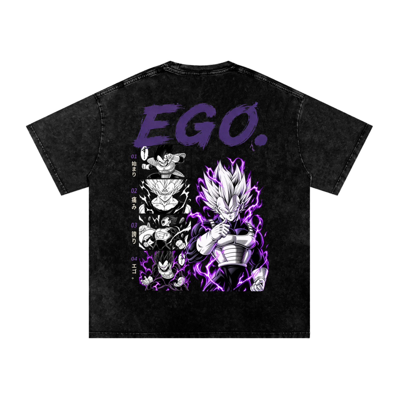 Vegeta Washed Oversized Cotton T-Shirt